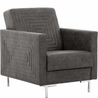 Atpūtas krēsls SOLVO, Hroms/Tumši pelēks